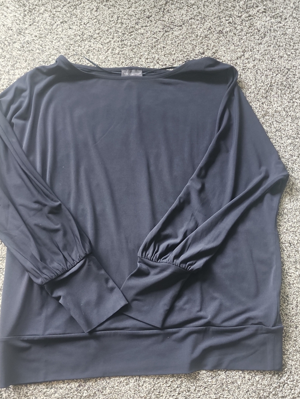 The Limited Women's Navy Long Sleeve Boatneck Top